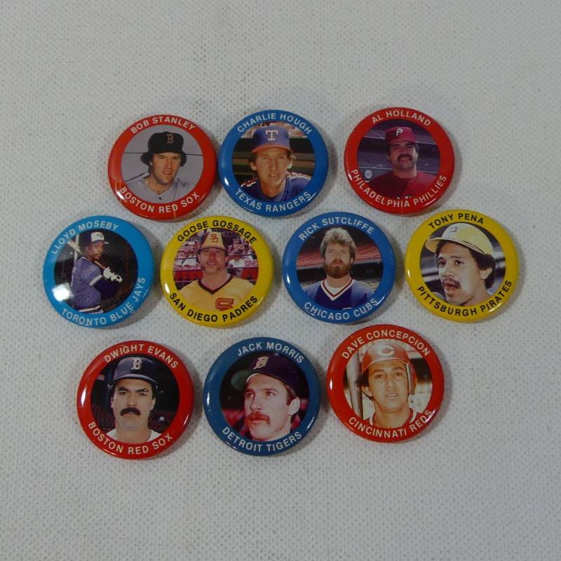 1984 Mlb Fun Foods 1 "Metall Pinback Baseball Player Button ~ Ihrer Wahl von kitschannette