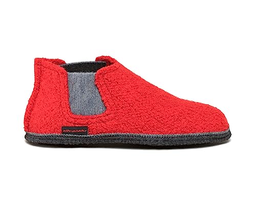 Kitz - Pichler Unisex Hütten Chelsea Hohe Hausschuhe, Rot (Rubin), 40 EU von kitz-pichler