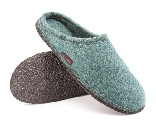 kitz-pichler Filz-Hausschuh Grainau aus 100% Schurwolle - Damen & Herren Pantoffel Oceangreen, 38 von kitz-pichler