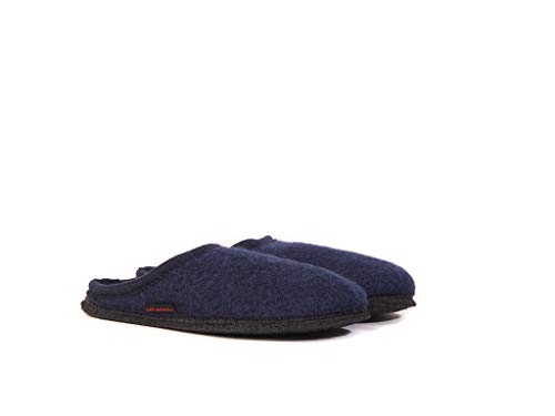 kitz-pichler Filz-Hausschuh Grainau aus 100% Schurwolle - Damen & Herren Pantoffel Ink Blue/atlantik, 42 von kitz-pichler