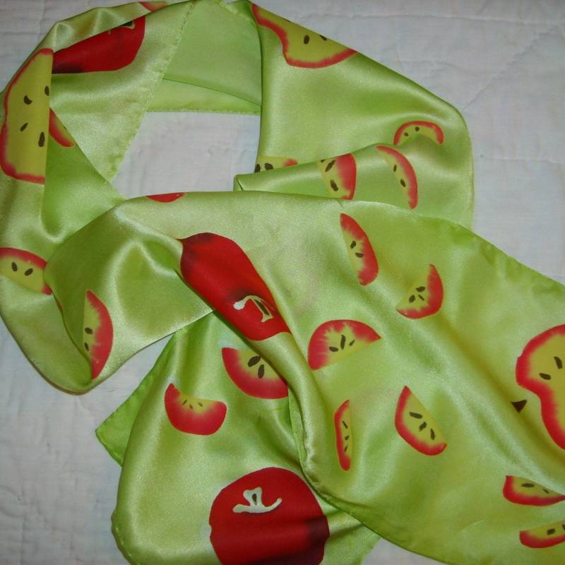Äpfel Seidenschal Äpfel Seidenschal von kjmSILKS