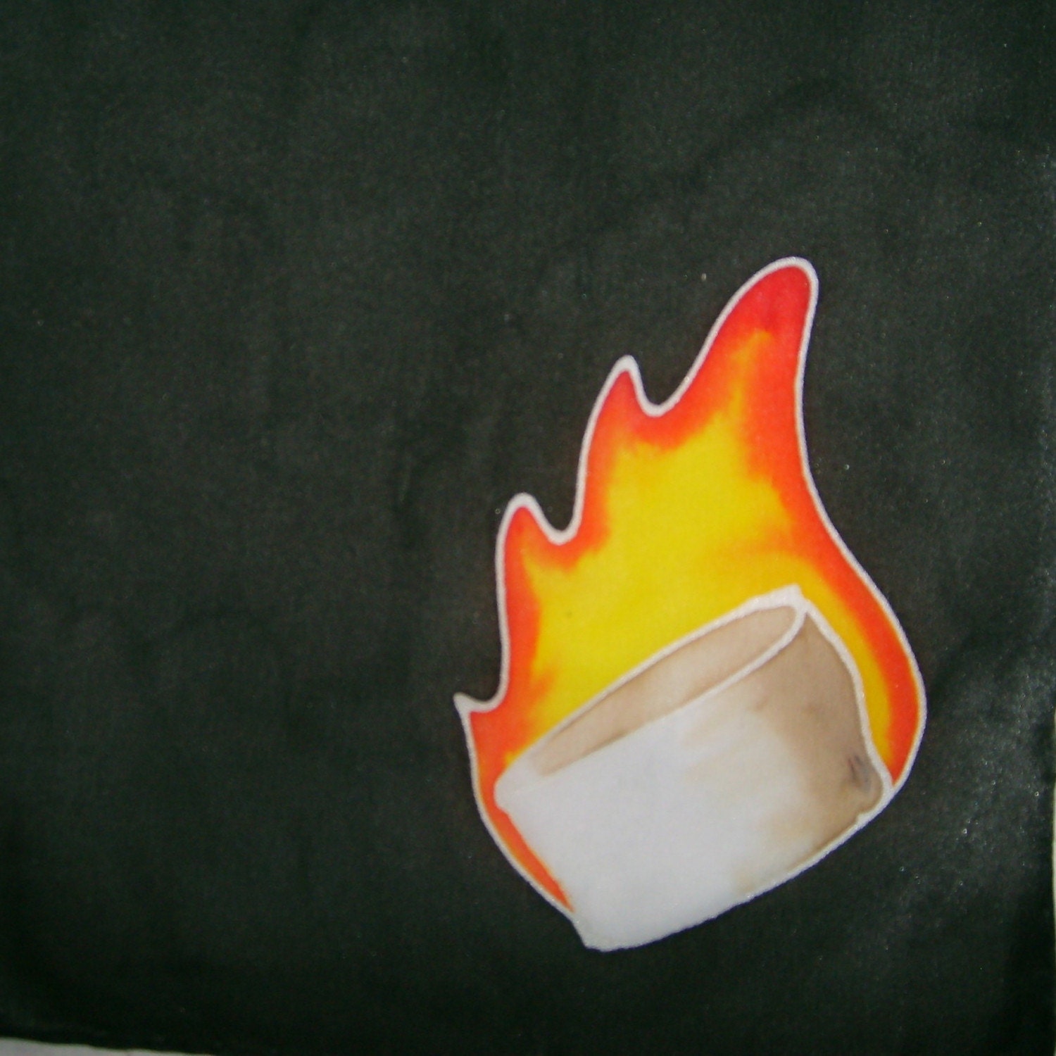Brennenden Marshmallow-Seidenschal Brennenden Marshmallow-Seidenschal von kjmSILKS