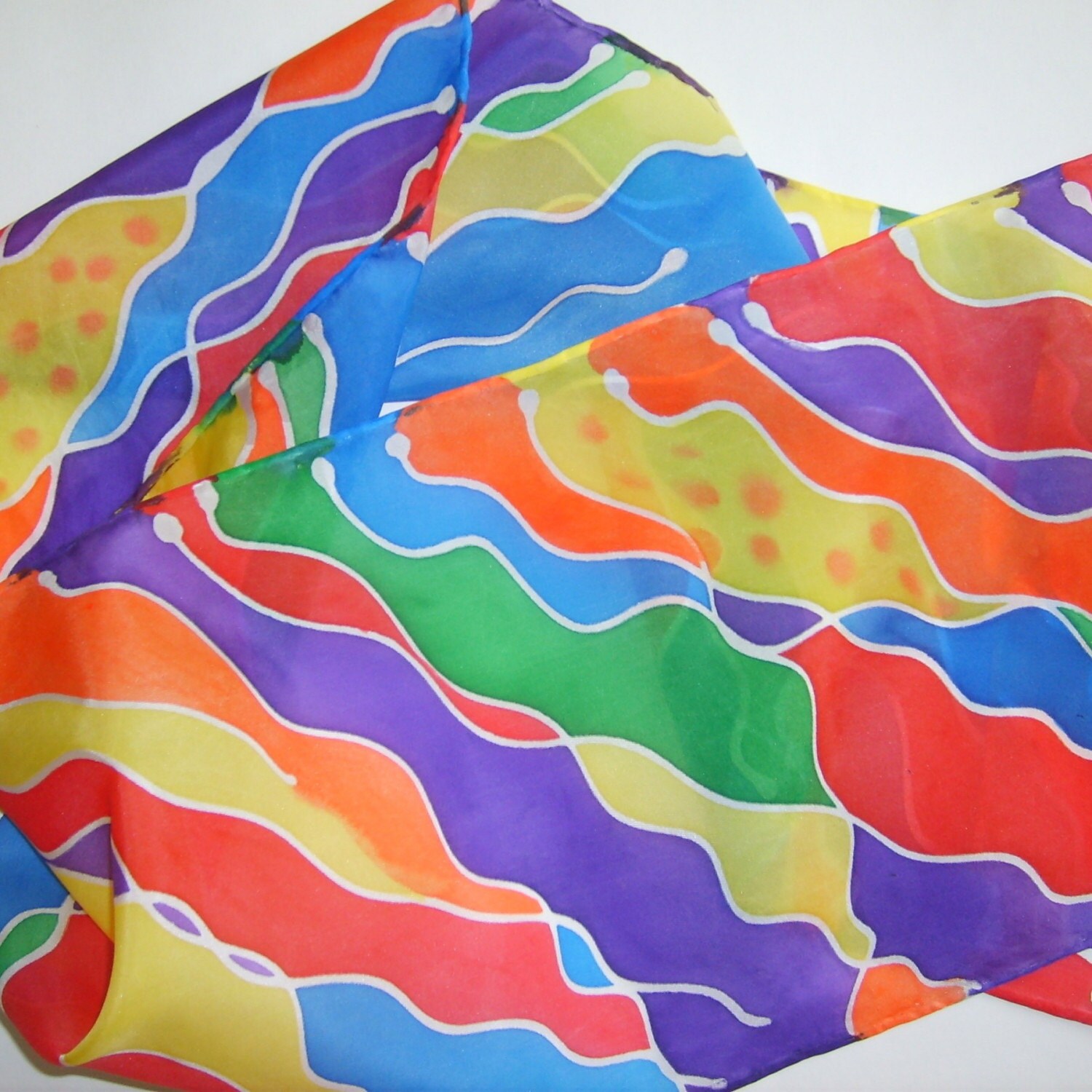 Regenbogen Zebra Streifen Seidenschal Regenbogen Zebra Streifen Seidenschal von kjmSILKS