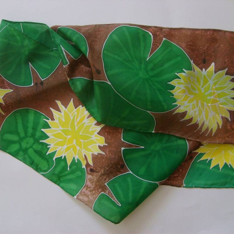 Seerose Seidenschal Seerose Seidenschal von kjmSILKS