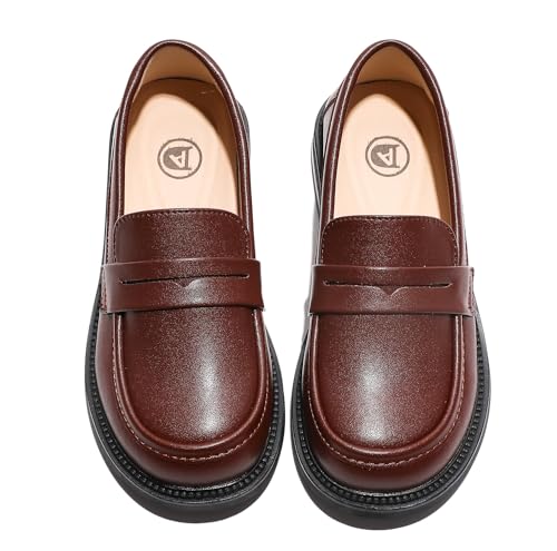 kkdom Klassische Schuluniformschuhe für Mädchen, britischer Stil, Oxford-Schuhe, Braun, 1.5 Little Kid kkdom Klassische Schuluniformschuhe für Mädchen, britischer Stil, Oxford-Schuhe, Braun, 1.5 Little Kid von kkdom