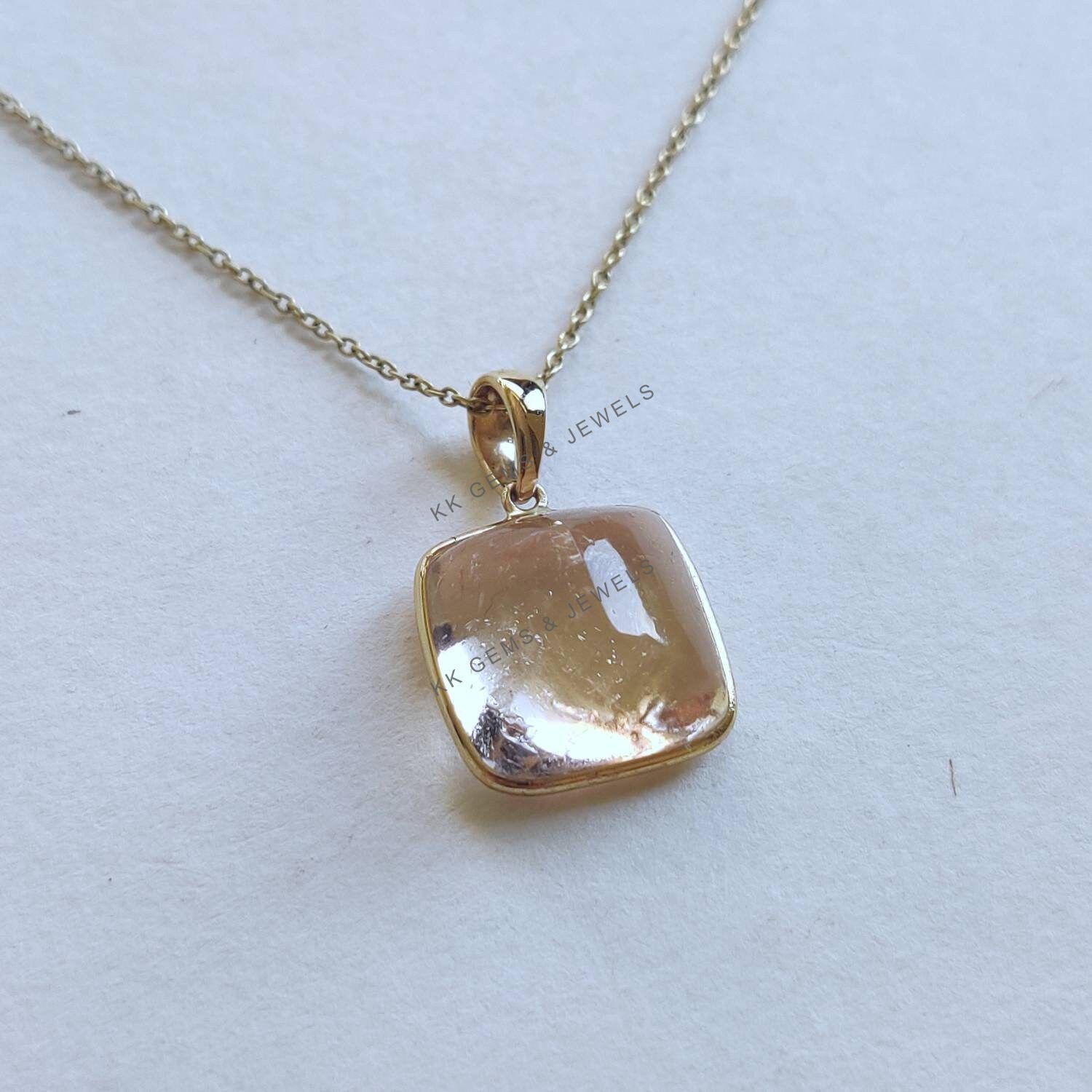 Natürlicher Morganit Anhänger, 14K Solid Gelbgold November Geburtsstein, Weihnachtsgeschenk, Lünette Schmuck Natürlicher Morganit Anhänger, 14K Solid Gelbgold November Geburtsstein, Weihnachtsgeschenk, Lünette Schmuck von kkgemsandjewels