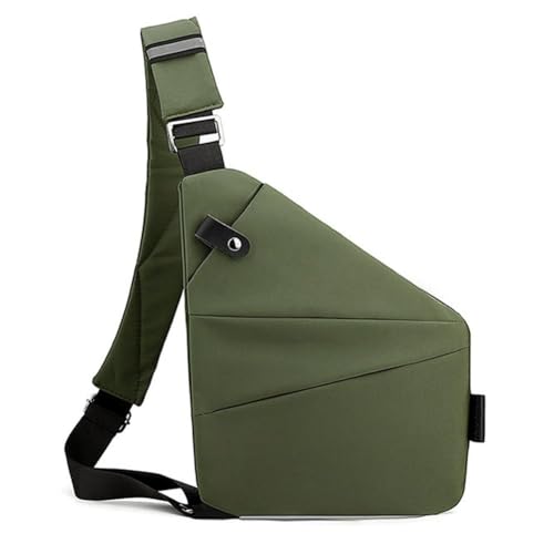 Reise-Geldbörsen, Anti-Diebstahl-Umhängetasche, schlanke Umhängetasche, Unisex, schmal, wasserabweisend, Schultertasche, Outdoor, Freizeit, Wandern, Tagesrucksack, armee-grün, 31*20*23*1.5cm von kkiuop