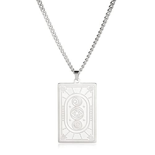 kkjoy Auge des Horus Halskette Edelstahl Altägyptisches Amulett Halskette Schutzschmuck für Frauen Männer von kkjoy