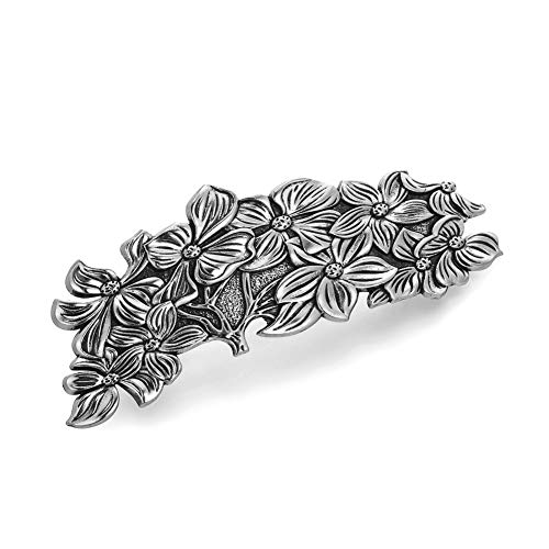 KKJOY Vintage Metall Haarspange Silber, Blumen Haarklammer, Haarnadeln Groß, Gothic Haarspangen Damen, Braut Haarschmuck Hochzeit, Bananenspange für Frauen und Mädchen von kkjoy