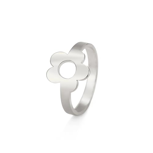 kkjoy Blume Ring Edelstahl Pflaume Floral Versprechen Ring Schmuck Geschenk für Frauen Charming Damen von kkjoy