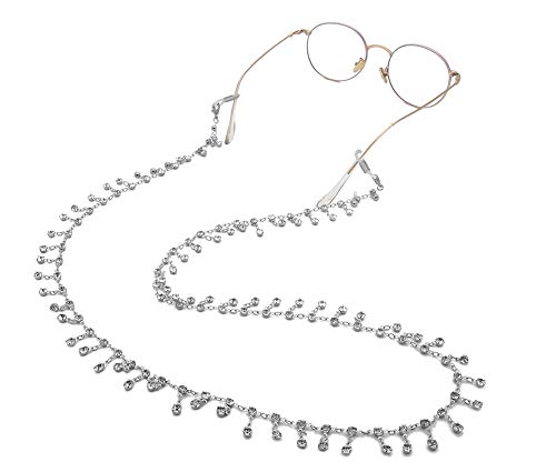 kkjoy Frauen Kupfer Brillen Kette Brille Riemen Halter Halskette Maske Lanyards Eyewear Sonnenbrille Cord mit Strass Dekoration von kkjoy