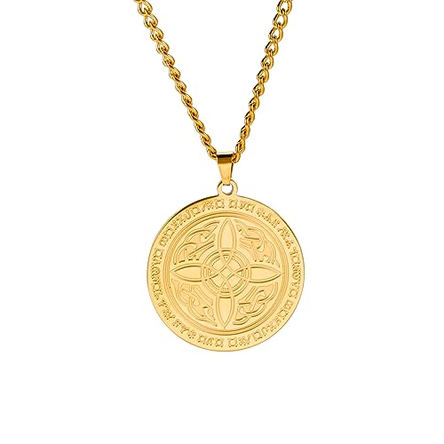 kkjoy Hexenknoten Halskette Edelstahl Magischer Knoten Pagan Wicca Symbol Anhänger 4-Spitz Keltischer Knoten Hexerei Halskette für Frauen Mädchen kkjoy Hexenknoten Halskette Edelstahl Magischer Knoten Pagan Wicca Symbol Anhänger 4-Spitz Keltischer Knoten Hexerei Halskette für Frauen Mädchen von kkjoy