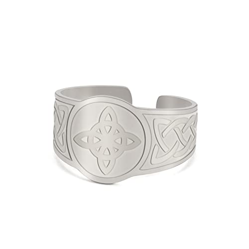 kkjoy Hexenknoten Ring Edelstahl Magischer Knoten Pagan Wicca Symbol 4-Spitz Keltischer Knoten Hexerei Verstellbare Offene Fingerringe für Frauen Mädchen kkjoy Hexenknoten Ring Edelstahl Magischer Knoten Pagan Wicca Symbol 4-Spitz Keltischer Knoten Hexerei Verstellbare Offene Fingerringe für Frauen Mädchen von kkjoy
