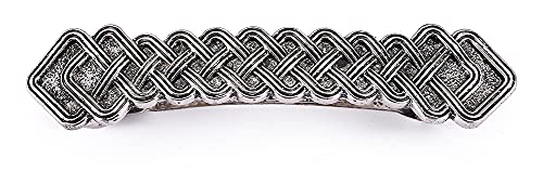 KKJOY Vintage Metall Keltische Knoten Haarspange Silber, Haarklammer Groß, Gothic Haarspangen Damen, Braut Haarschmuck Haarnadeln Hochzeit, Bananenspange für Frauen und Mädchen von kkjoy