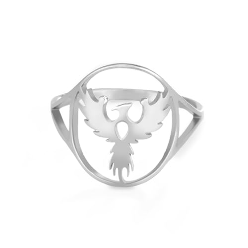 kkjoy Vögel Ring Edelstahl Adler Schwalbe Danding Kran Tukan Ring für Jahrestag Versprechen Ring Schmuck Geschenk für Frauen Charming Damen von kkjoy