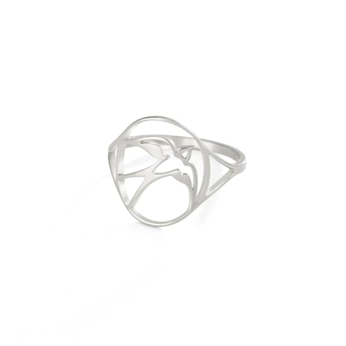 kkjoy Vögel Ring Edelstahl Adler Schwalbe Danding Kran Tukan Ring für Jahrestag Versprechen Ring Schmuck Geschenk für Frauen Charming Damen von kkjoy