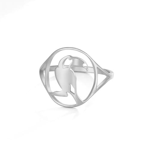 kkjoy Vögel Ring Edelstahl Adler Schwalbe Danding Kran Tukan Ring für Jahrestag Versprechen Ring Schmuck Geschenk für Frauen Charming Damen von kkjoy