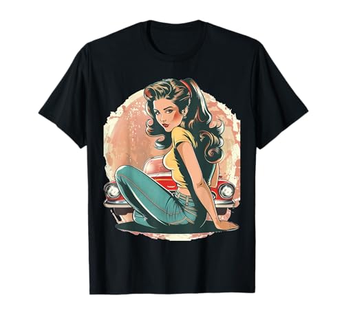 Pinup Girl Pin Up Vintage Retro Amerikanische Frau T-Shirt von klassische amerikansiche Pinup Designs