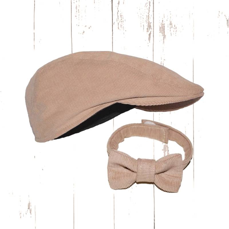 Schiebermütze "Jannes" Inkl. Fliege Aus Cord von klecksundklaerchen