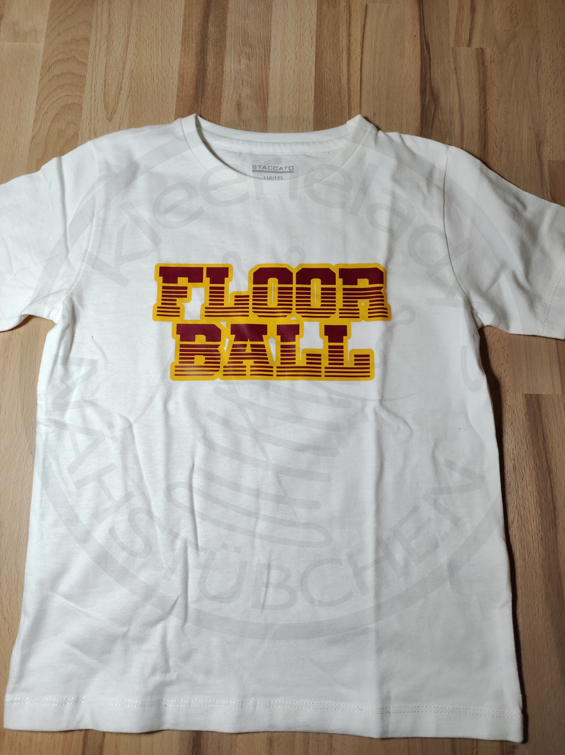 Shirt "Floorball Schriftzug", Größe 116/122 von kleeneladys