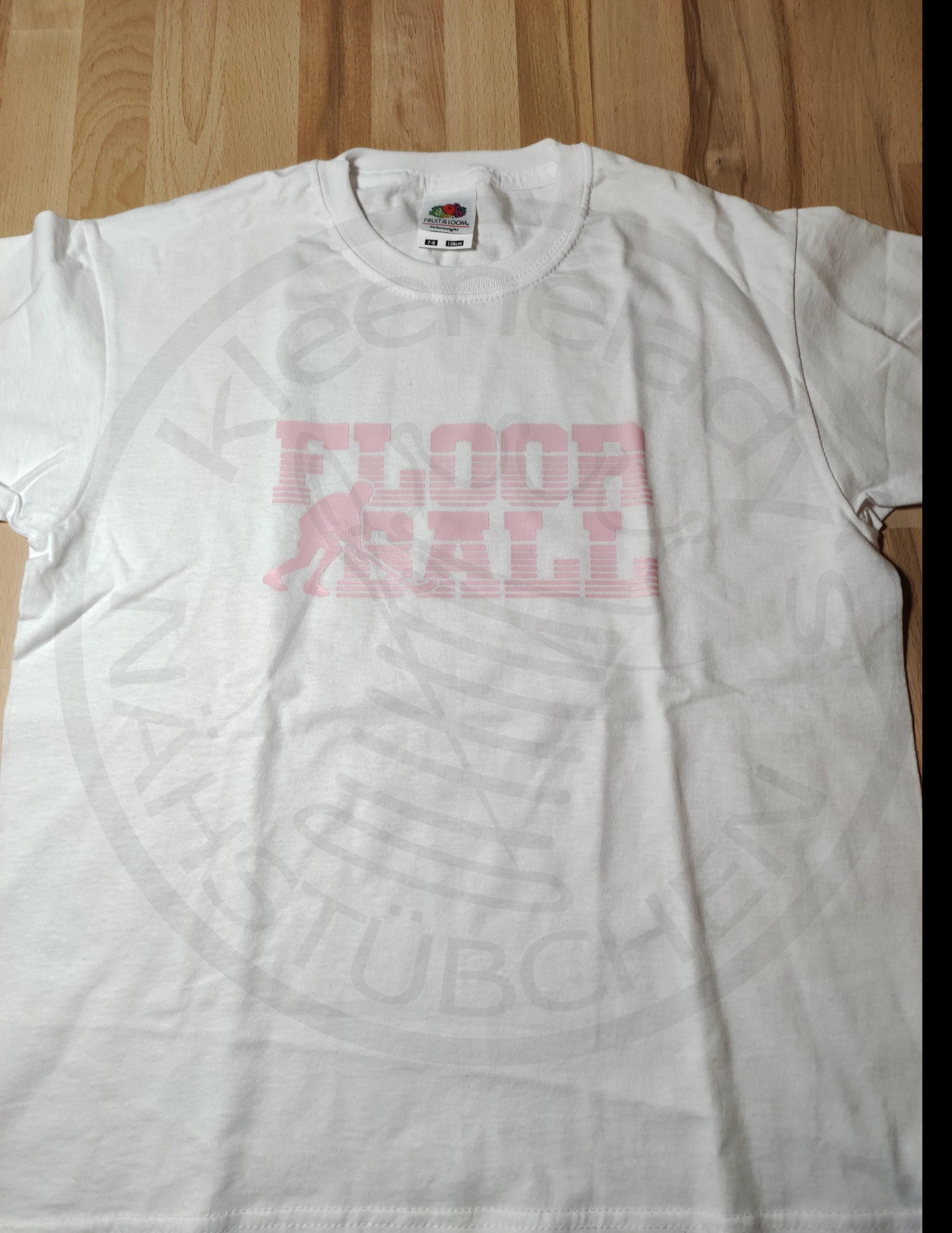 Shirt "Floorball Schriftzug Mit Spieler", Größe 128 von kleeneladys