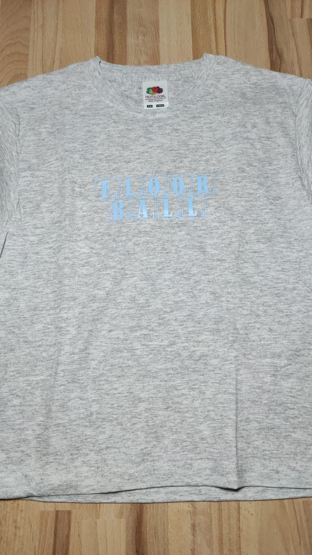 Shirt "Floorball Scrabble", Größe 116 von kleeneladys