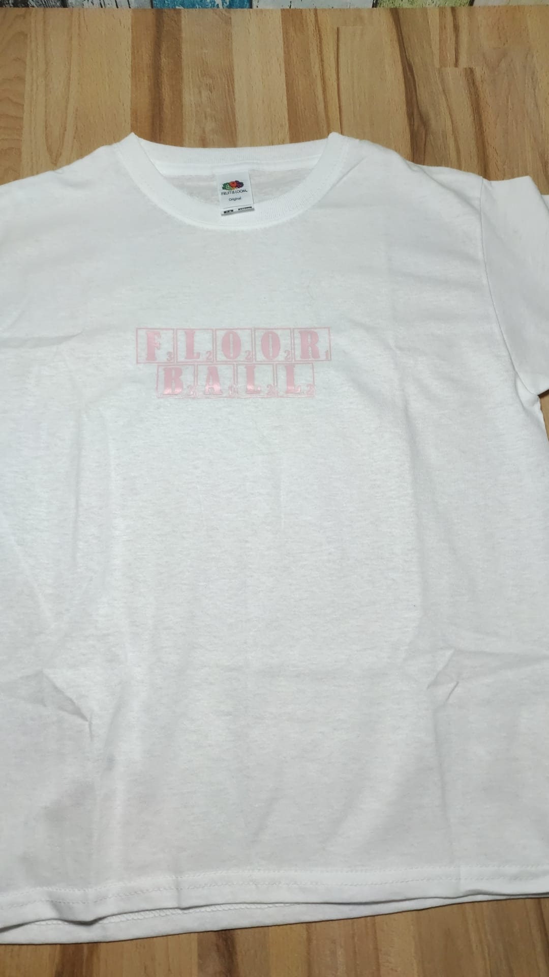 Shirt "Floorball Scrabble", Größe 128 von kleeneladys