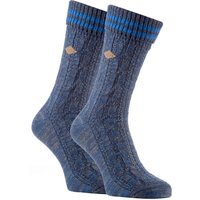 2 Pack Herren Kabel stricken Baumwolle Boot Kleid Socken mit Turn Over Top