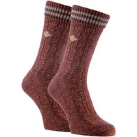 2 Pack Herren Kabel stricken Baumwolle Boot Kleid Socken mit Turn Over Top