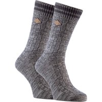 2 Pack Herren dicke Baumwolle klobig gestrickt formale Boot Socken