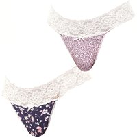 2er-Pack Baumwoll-Tangas „Coquettes“ JPT1 für Damen