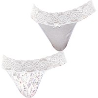 2er-Pack Baumwoll-Tangas „Coquettes“ JPT1 für Damen