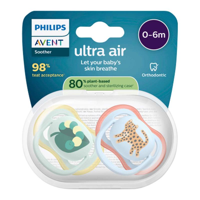 Philips Avent 2er-Pack Schnuller ultra air, 0-6M von Philips Avent