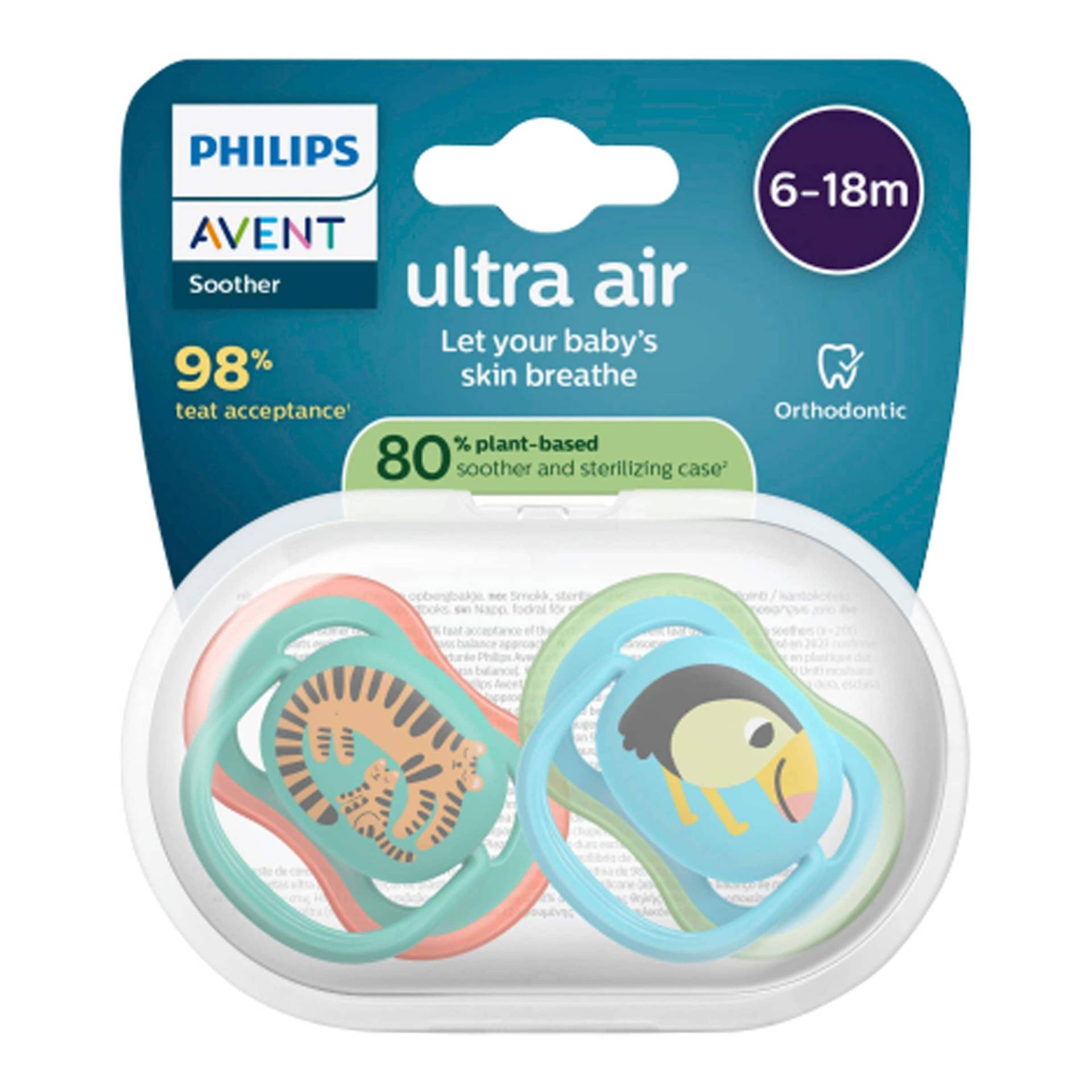Philips Avent 2er-Pack Schnuller ultra air, 6-18M von Philips Avent