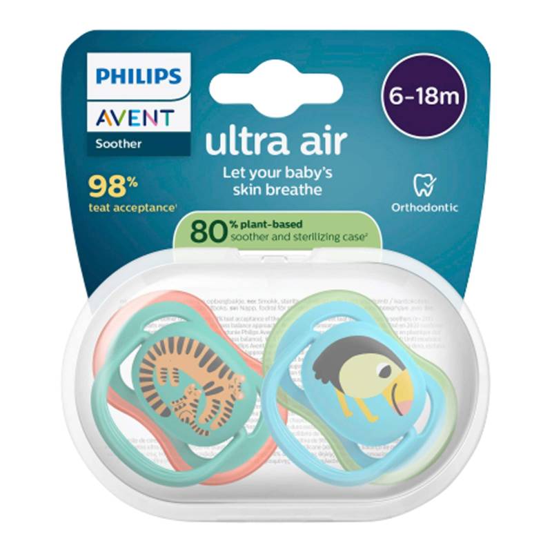 Philips Avent 2er-Pack Schnuller ultra air, 6-18M von Philips Avent