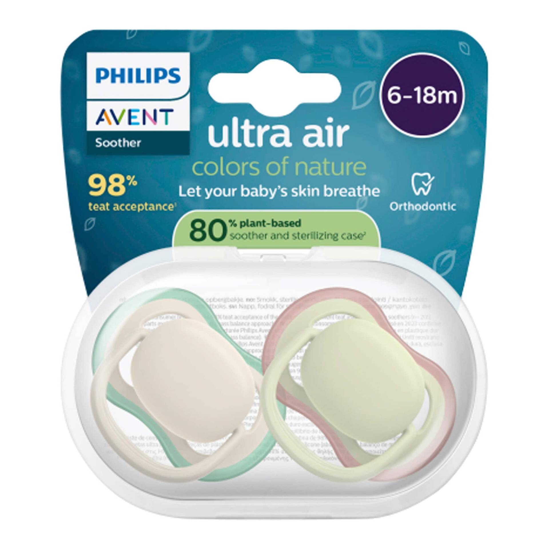 Philips Avent 2er-Pack Schnuller ultra air, 6-18M von Philips Avent