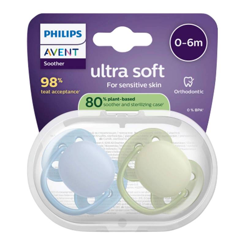 Philips Avent 2er-Pack Schnuller ultra soft, 0-6M von Philips Avent