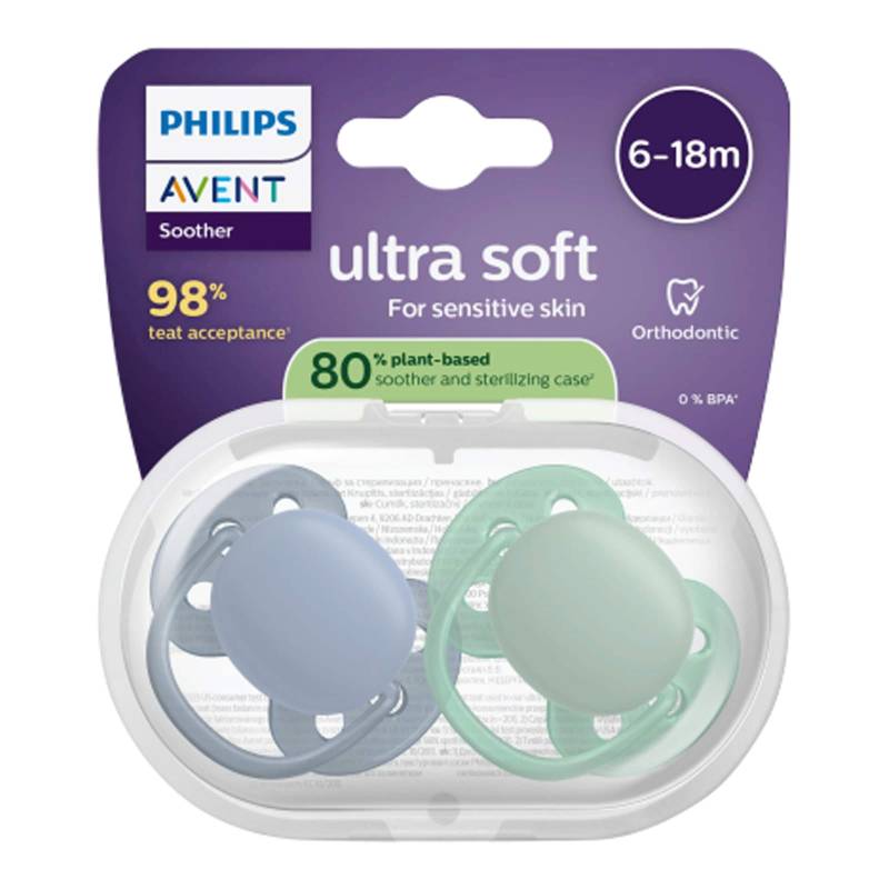 Philips Avent 2er-Pack Schnuller ultra soft, 6-18M von Philips Avent