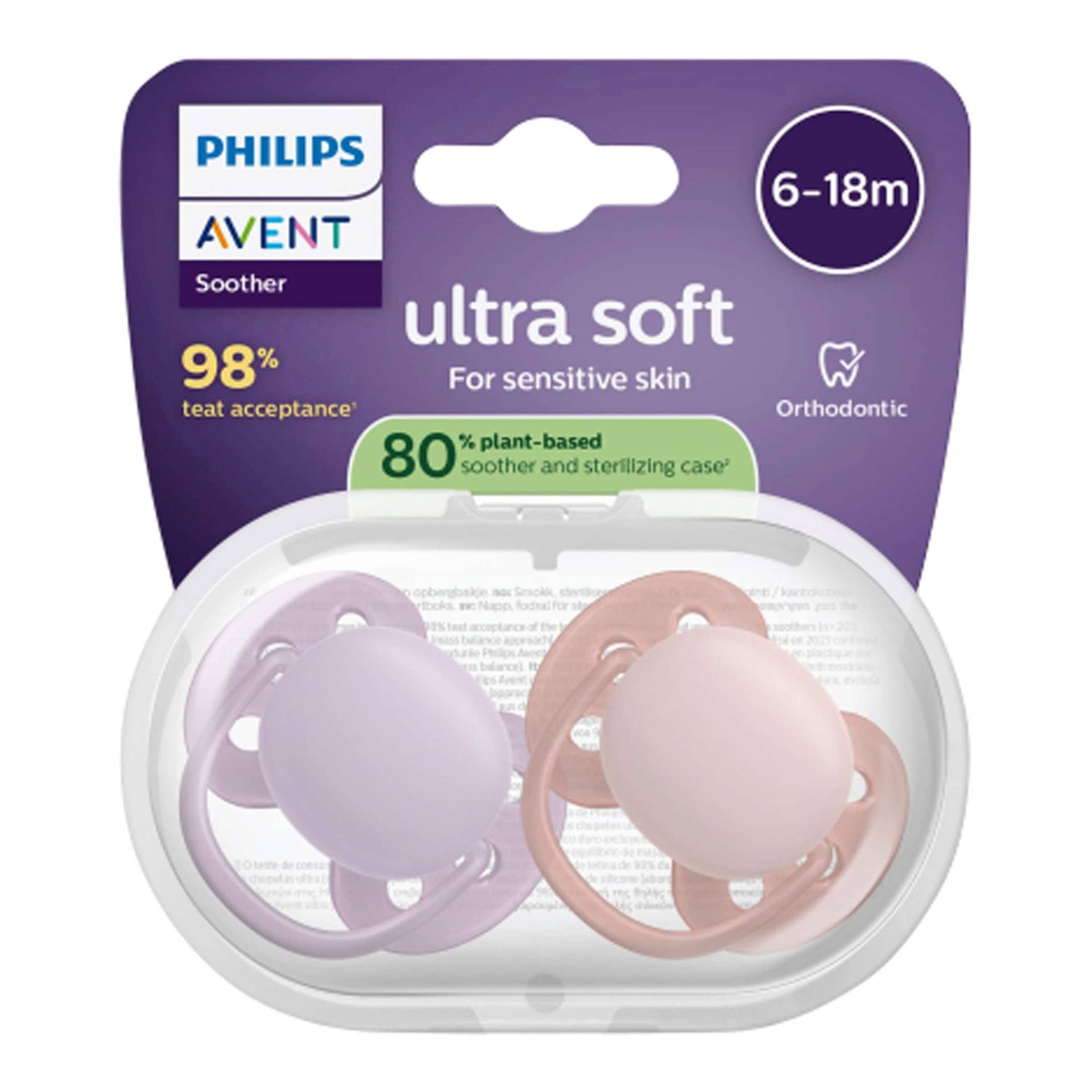 Philips Avent 2er-Pack Schnuller ultra soft, 6-18M von Philips Avent