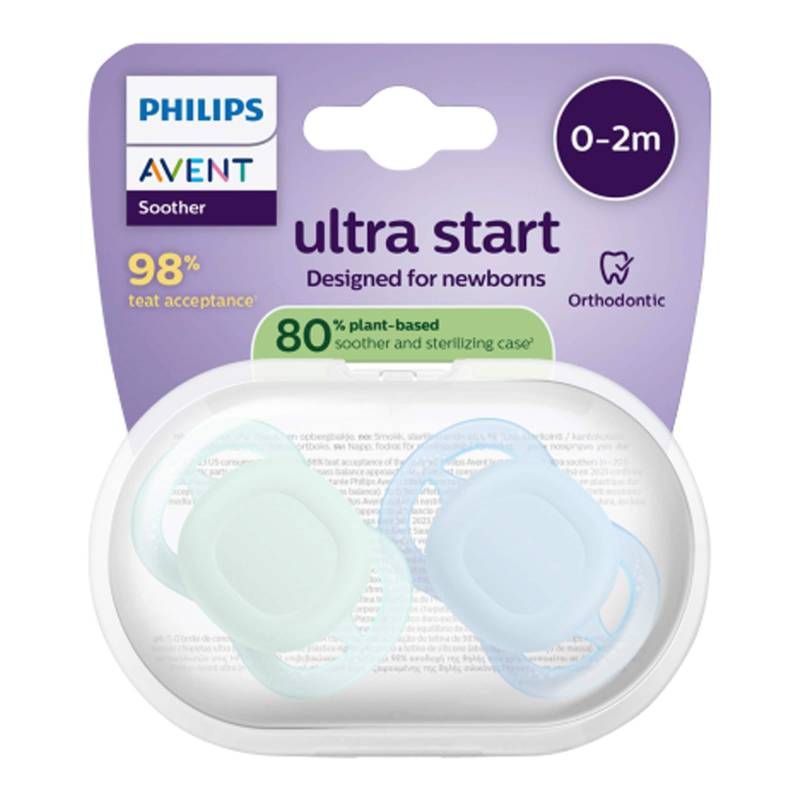 Philips Avent 2er-Pack Schnuller ultra start, 0-2M von Philips Avent