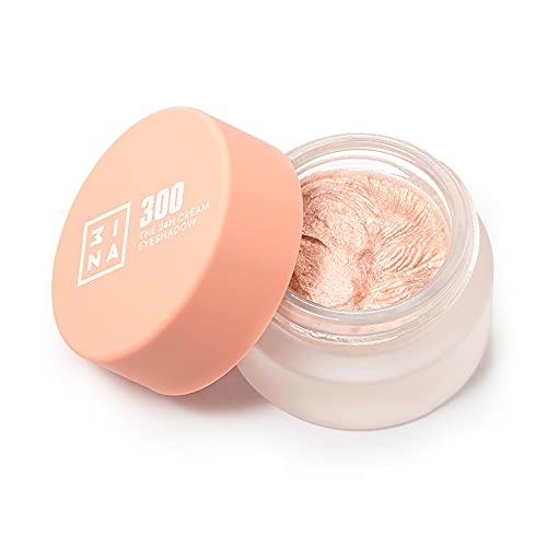 3INA MAKEUP - The 24h Cream Eyeshadow 300 - Rosa nude Lidschatten mit Cremige Textur - Mattes Schimmerndes und Glitzer Lidschatten-Finish - Wasserfest Creme Lidschatte - Vegan - Cruelty Free von 3ina