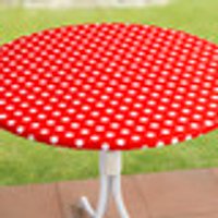 Abwaschbare Spann-Tischdecke Grösse 150 (ø 70–86 cm) Rot