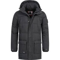 Alessandro Salvarini Herren Winterjacke AS-458 – Klassischer Parka Mit Fleecefutter & Abnehmbarer Kapuze