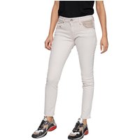Amor, Truth & Trust Damen ATT JEANS 5-Pocket Jeans mit Lochstickerei am Tascheneingriff Leoni beige