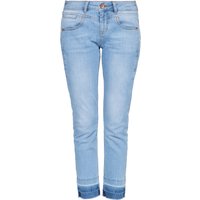 Amor, Truth & Trust Damen ATT JEANS Damen 5-Pocket Jeans mit offenen Saumkanten und vorderer Passenabtrennung Zoe hellblau