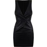 Armani Exchange Leder Damen schwarzes Kleid