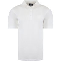 Armani Jeans Plain Herren weißes Poloshirt