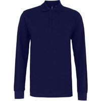 Asquith & Fox Herren Classic Fit Langarm-Poloshirt (Marine)