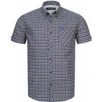 BEN SHERMAN Oxford Herren Kurzarm Hemd 1013389-BLUEDENIM