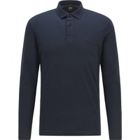 BOSS GREEN Langarm Poloshirt aus Baumwolle mit Logo-Stickerei, Regular Fit von BOSS Green